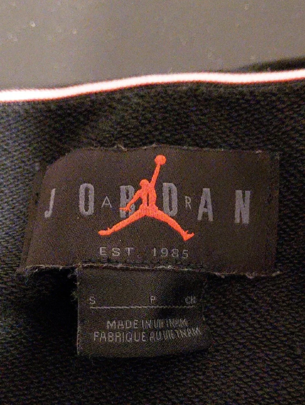 Jordan Men’s Black Script Logo Pull Over Hoodie